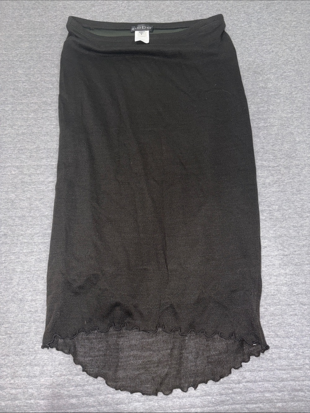 bebe High-Low Knit Midi Skirt